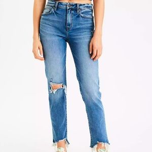 American Eagle Slim Straight Jeans Distressed